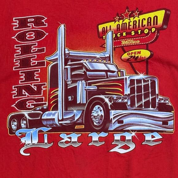 VTG Sleeveless T-Shirt Mens Red Diesel Truck Rolling Large Graphic Tee Sz XXL - Picture 3 of 5